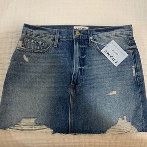 Frame mini denim skirt